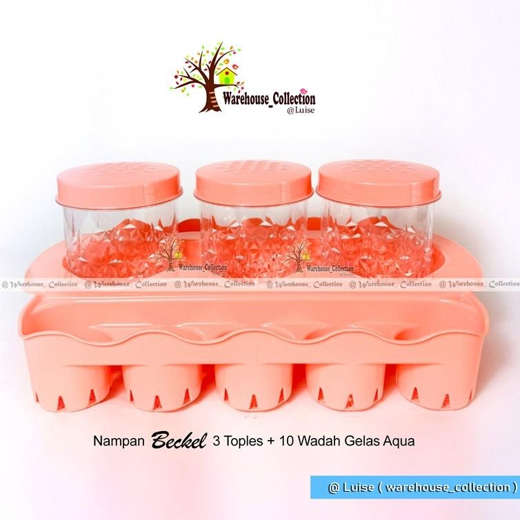 sd-5 Toples Calista Beckel isi 3 + Set Keranjang Air Isi 10 |Toples Kue Kering |Tempat Snack Lebaran