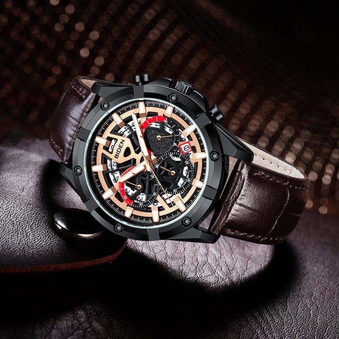 Biden Jam Tangan Pria Original Kalender Sports Anti Air Tali Kulit Jam #Gratisongkir #Sale #Discount