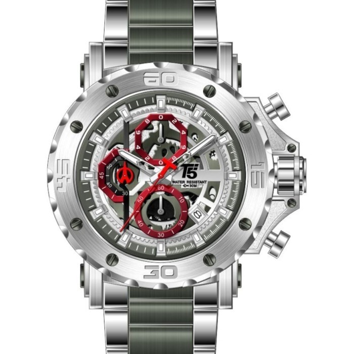 Jam T5 H3723 Original Chronograph Jam Tangan Pria T5 H 3723 Rantai #Gratisongkir #Sale #Discount