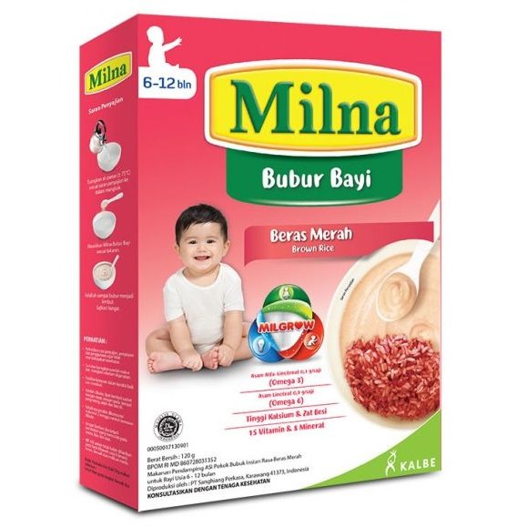 

MILNA 6+ BUBUR BERAS MERAH 120GR - RAJA SUSU