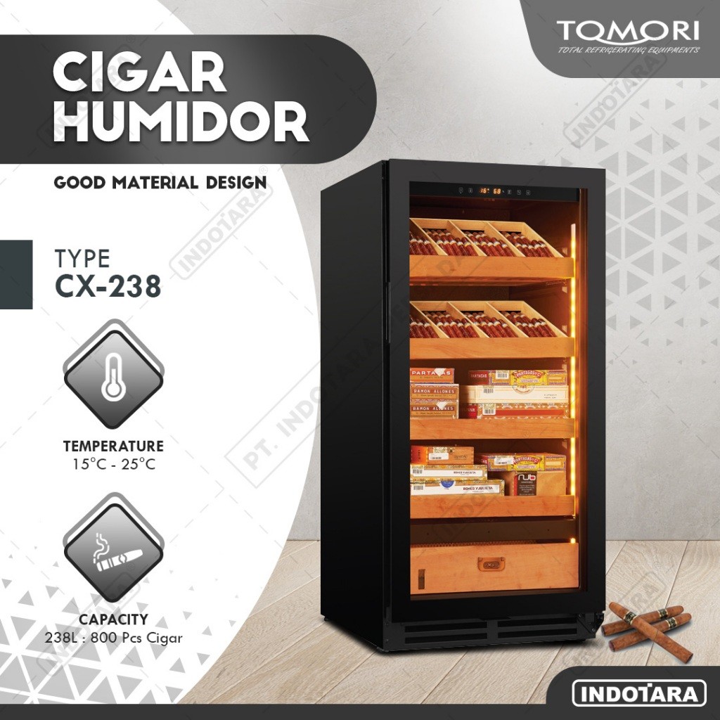 Tempat Penyimpanan Cerutu - Tomori Cigar Humidor CX-238
