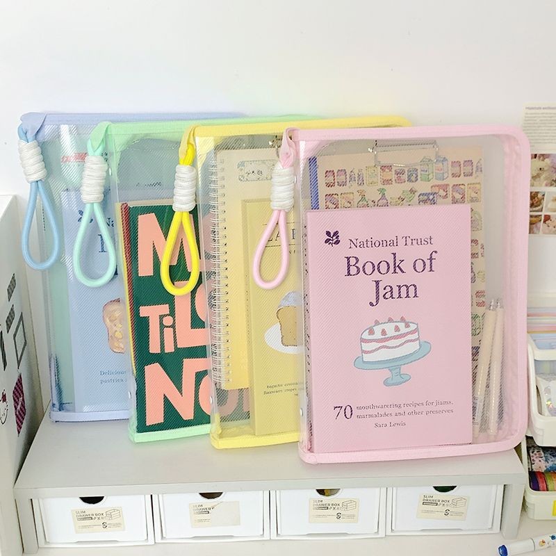 

New Student File Bag Portable Large Capacity Textbook Buggy Bag