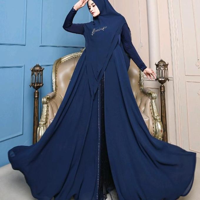 BASIC KAZUMI SYARI MATT CERUTY BABYDOLL MIX SOFT TILLE DOT EDISI CASUAL FOR MUSLIMAH by BELIFI Karet