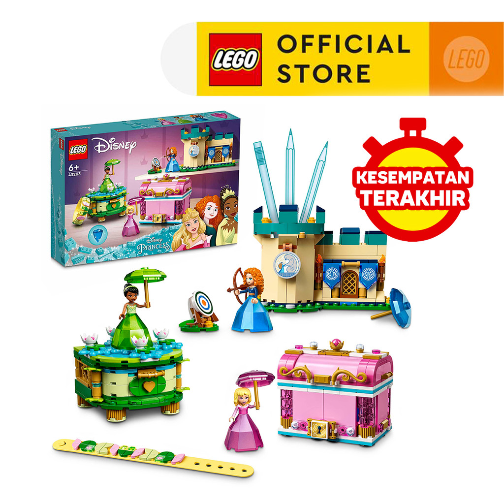 LEGO Disney Princess 43203 Aurora, Merida and Tiana’s Enchanted Creations (558 Pieces) Mainan Balok 