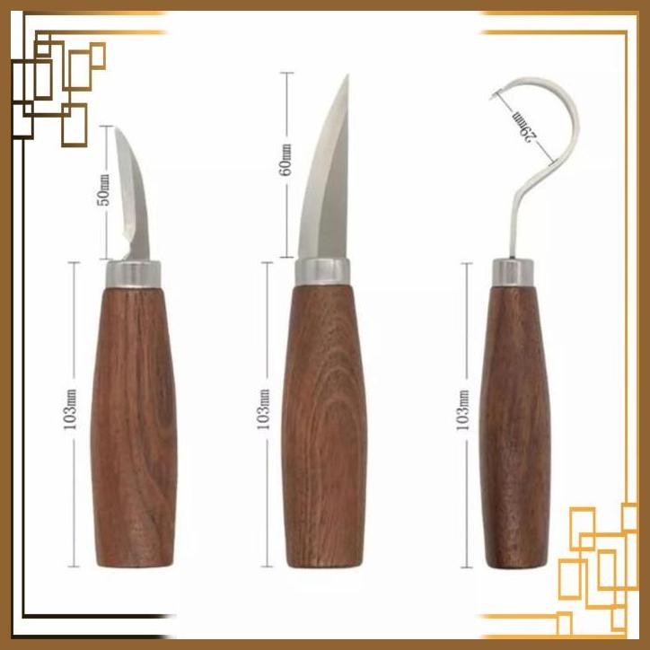 

[WMG] DIY PISAU ALAT UKIR CUTTER PAHAT WOODWORKING KAYU SET 3 PCS KERAJINAN