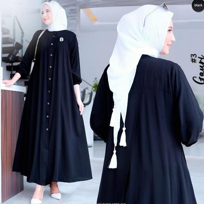 Gamis Gauri Dress Crinkle Airflow Premium Diamond Maxi Busui Best Seller
