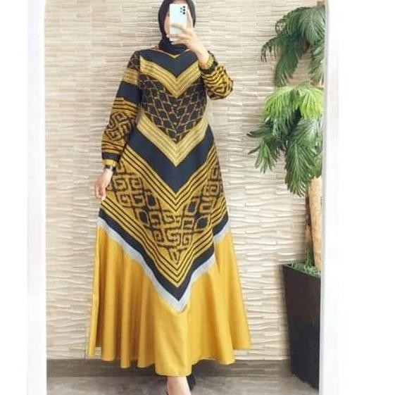 Gamis Tenun Kombinasi Etnik Terlaris