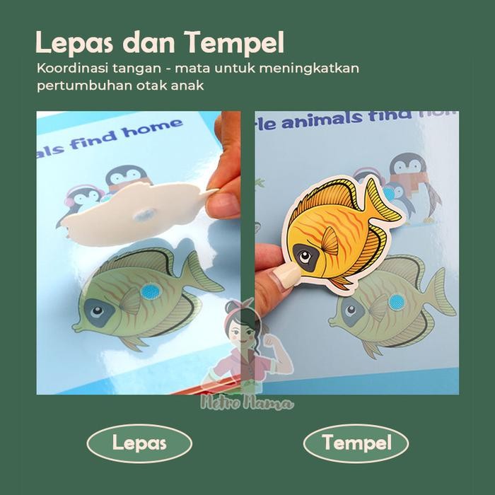 

Buku Stiker Velcro Mainan Edukasi Anak Quiet Book Puzzle Sticker Educational Game