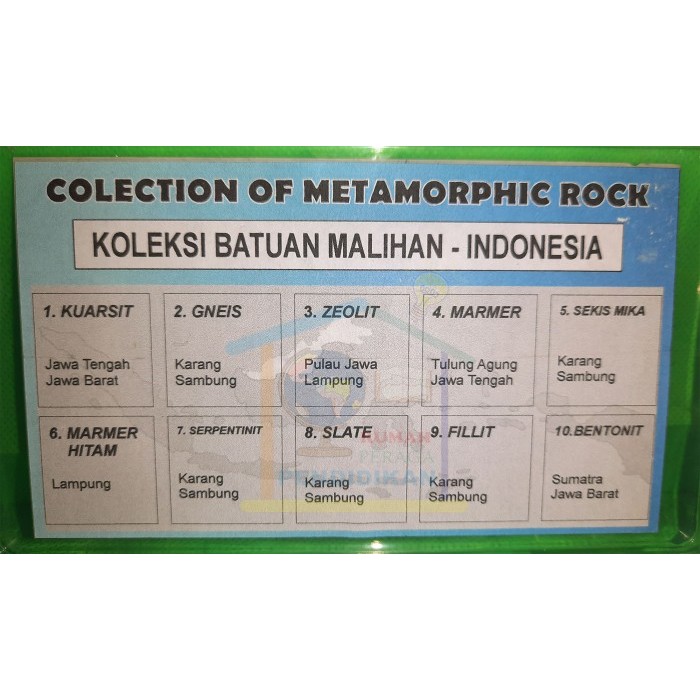 

Koleksi / Spesimen Batuan Malihan (Collection Of Metamorphic Rock)