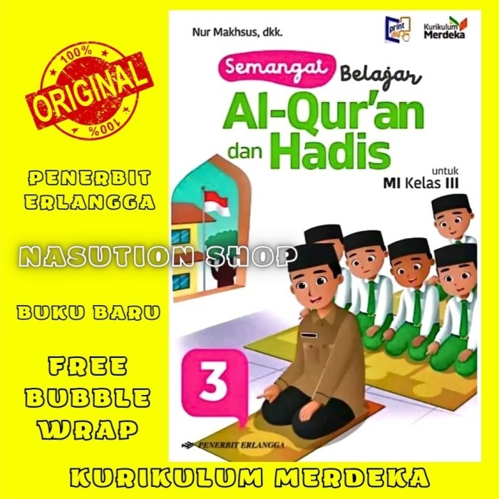 

Buku Semangat Belajar Al-Quran Dan Hadis Kelas 3 Mi Erlangga Kurikulum Merdeka
