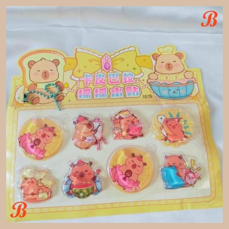 

| KK | STIKER 3D AIR WATER SEAL CAPYBARA STICKER TIMBUL AIR WATER SEAL 3D KUROMI ISI AIR GLITTER SUPER CUTE