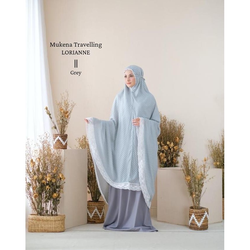 Miliki Mukena Travelling Dewasa Motif Lorianne