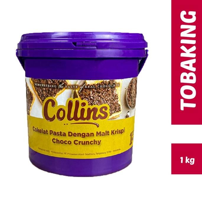 

QV21 Collins Dip Glaze Choco Crunchy 1kg Topping Cokelat Pasta Malt Krispi Termurah