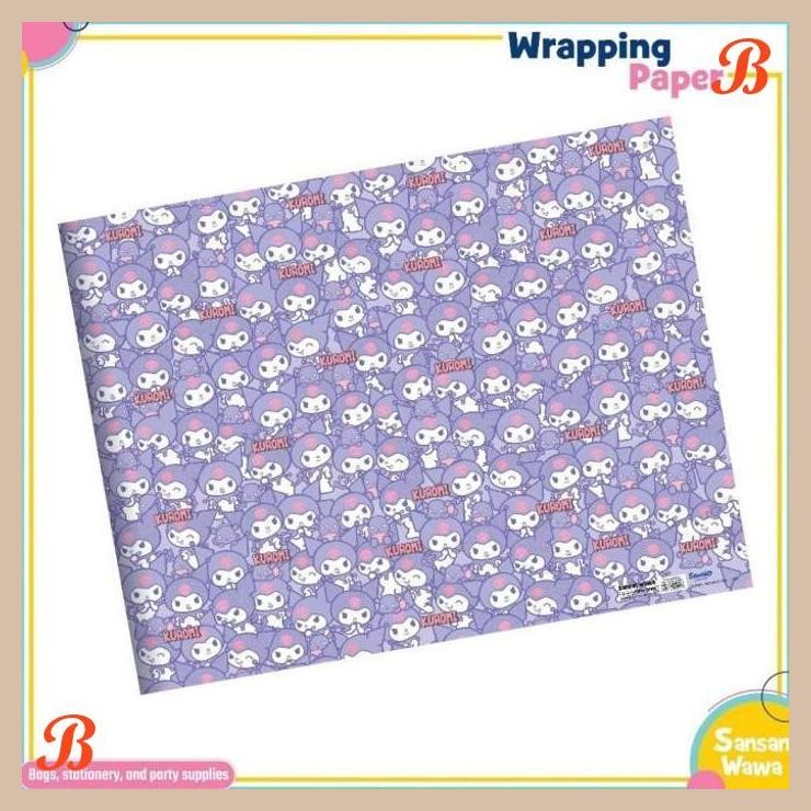 

| KK | KERTAS KADO SANSAN WAWA DOFF ISI 1 LEMBAR SANRIO CHINAMOROLL , MELODY, KUROMI