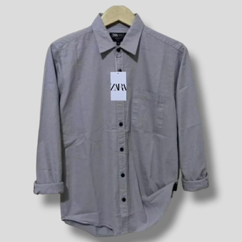 GF21 kemeja pria polos hitam lengan panjang kemeja slimfit kemeja putih kemeja casual Termurah