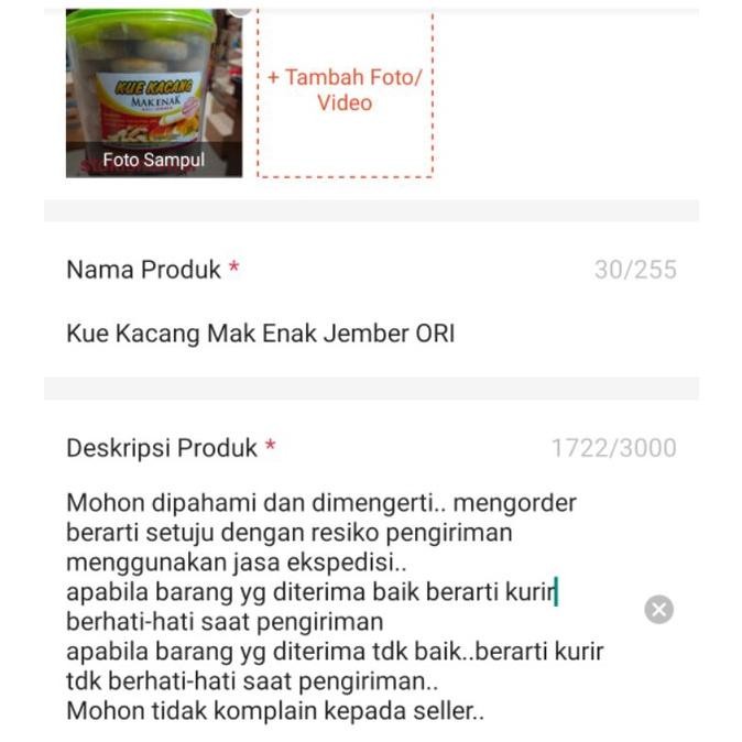 

COD Kue Kacang Mak Enak Jember ORI / Kue Lebaran / Kue Kering Mak Enak PJ24