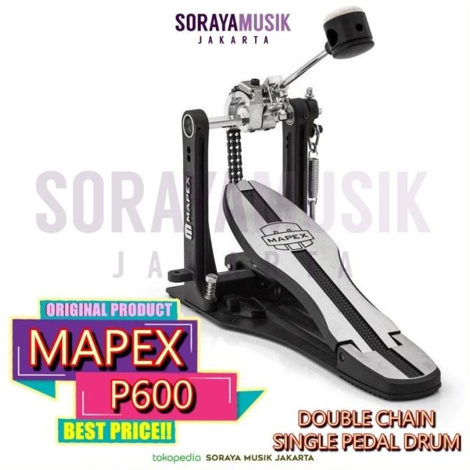 Mapex P600 Single Pedal Drum Double Chain Premium