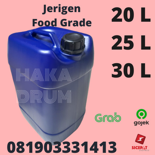Dapatkan Jerigen Plastik Baru 20 25 30 Liter L Jirigen Biru Food Grade Bmn3