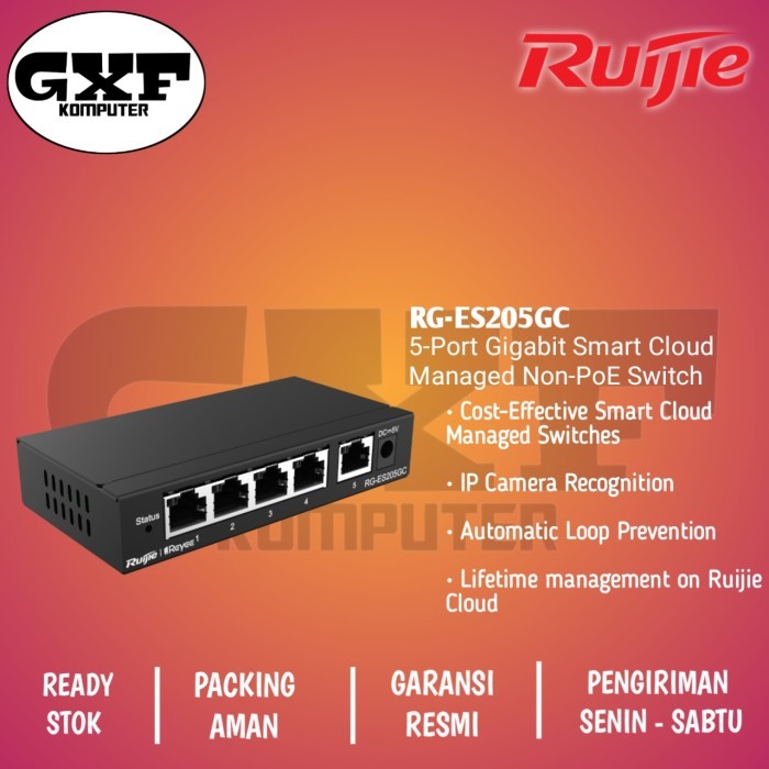 Ruijie RG-ES205GC 5 Port Gigabit Switch
