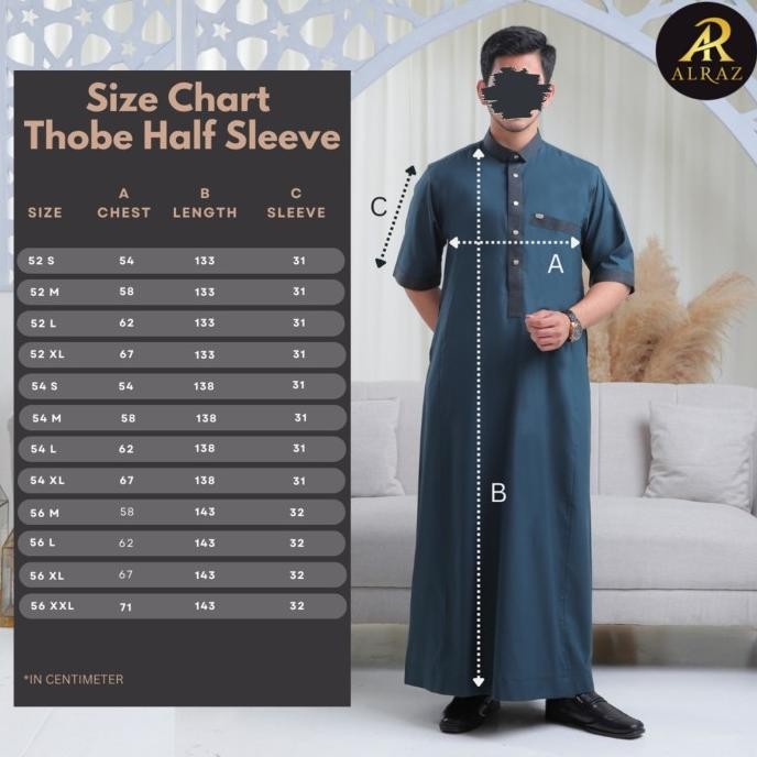 Best Seller, Gamis Pria Katun Premium Lengan Pendek + Jubah Al Raz Model Yusuf + Original Brand