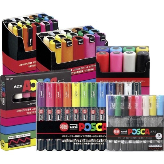 

Set pulpen Spidol Cat Uni Posca untuk menggambar di banyak material |S0KtOy1A|