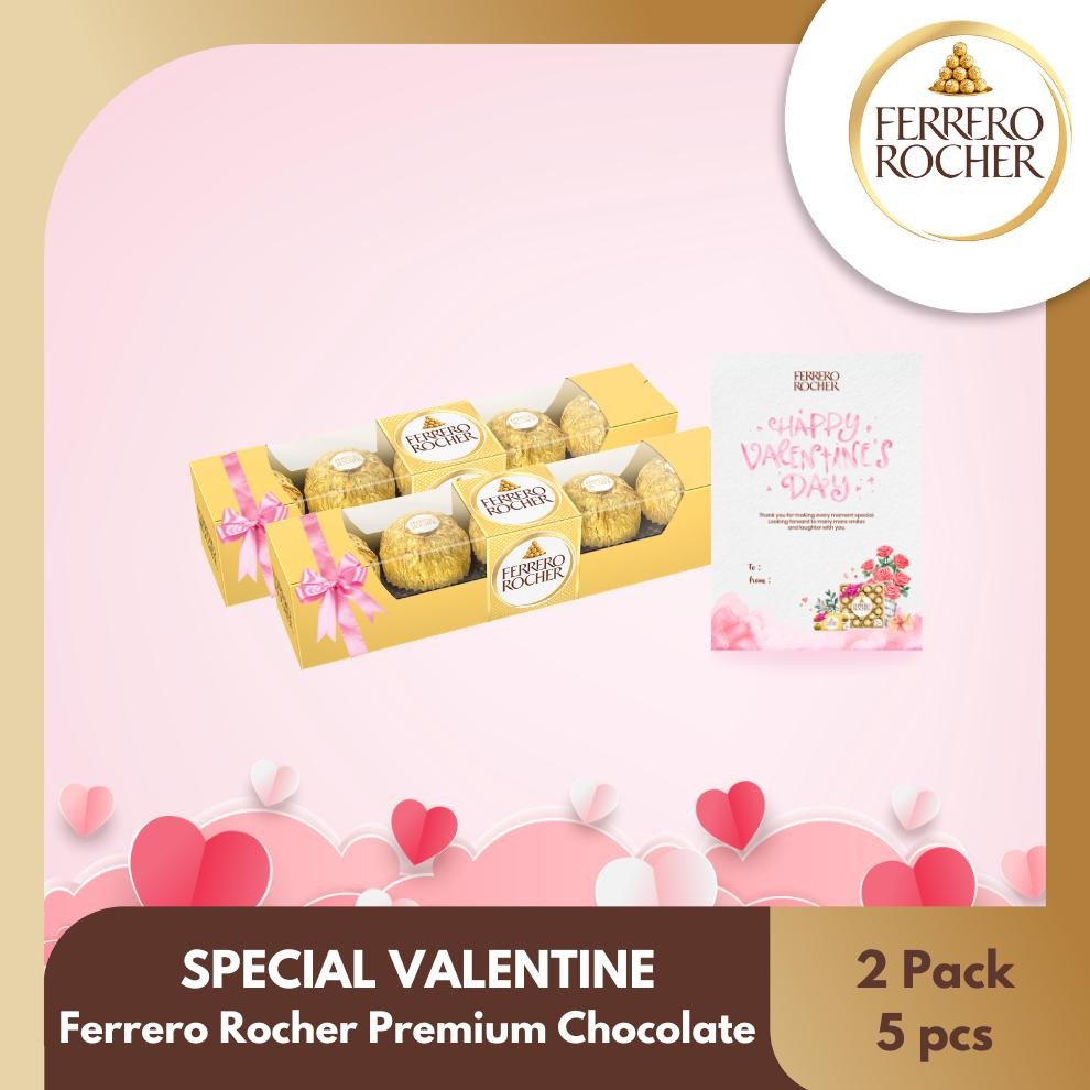 

ORIGINAL Special Valentine Ferrero Rocher Premium Chocolate Isi 2x5pcs an-114