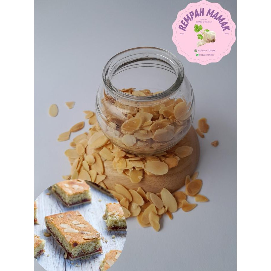 

KACANG ALMOND SLICE PANGGANG 250GRAM/ ROASTED ALMOND SLICE