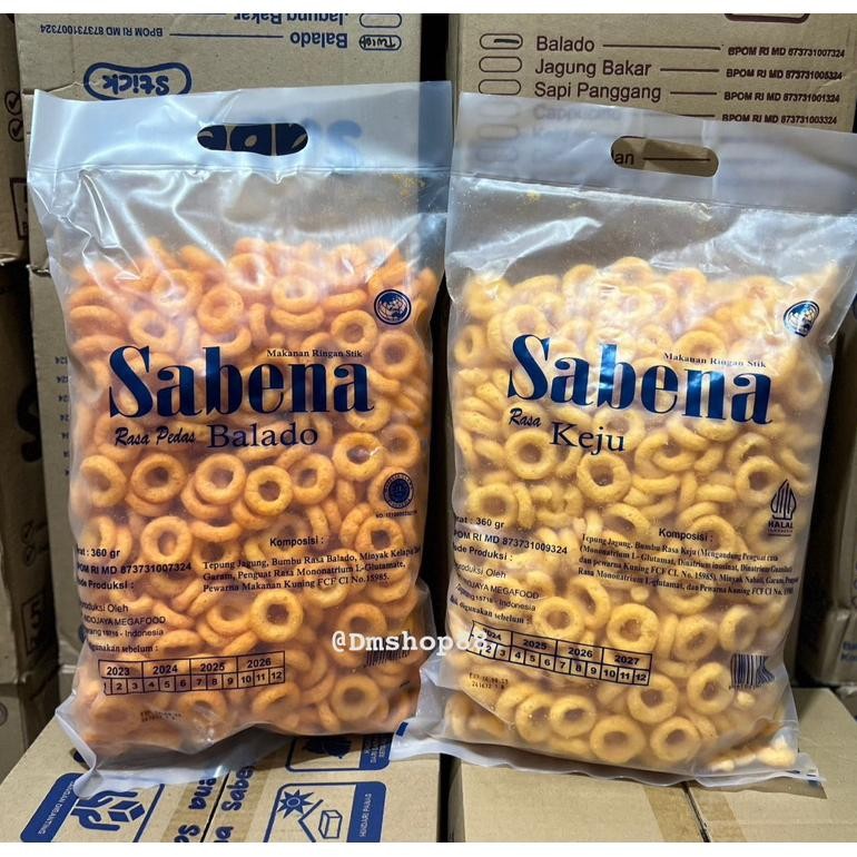 

SABENA RING / SNACK CHIKI RING CAMILAN RASA BALADO / KEJU KEMASAN 340 GRAM