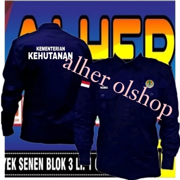 TERLARIS KEMEJA KEMENTERIAN KEHUTANAN BAJU KEMENTERIAN KEHUTANAN PDH KEMENTERIAN KEHUTANAN PDH