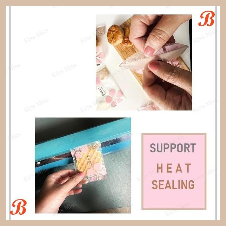 

| NS | PLASTIK OPP COOKIES SAKURA TANPA LEM - 7X10 - KUE - NASTAR - COKLAT