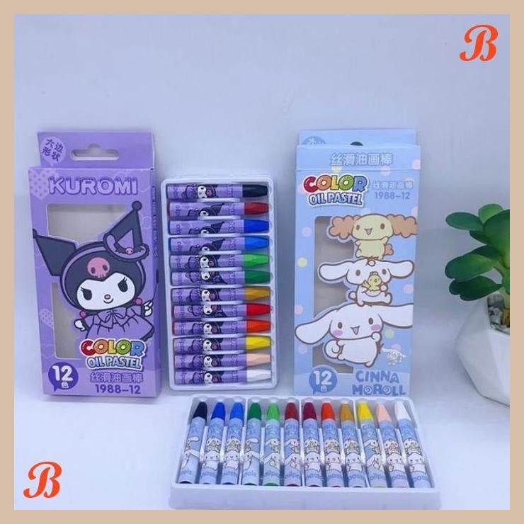 

| KK | CRAYON OIL PASTEL KUROMI CINNAMOROLL / KRAYON MEWARNAI ANAK