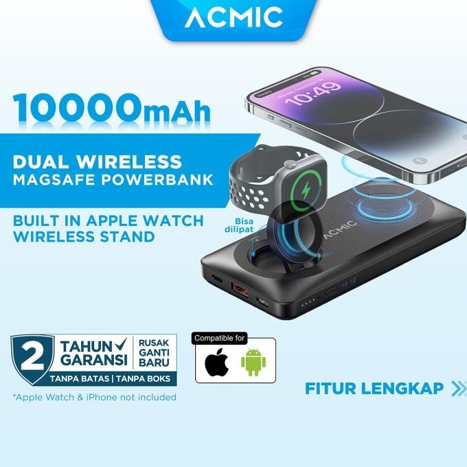 Sale Acmic Magbank Duo Magsafe Wireless Powerbank Iphone Apple Watch