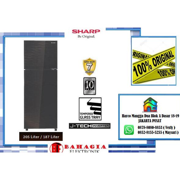 Promo Sharp Kulkas 2Pintu Inverter Sj-246Xi-Mk