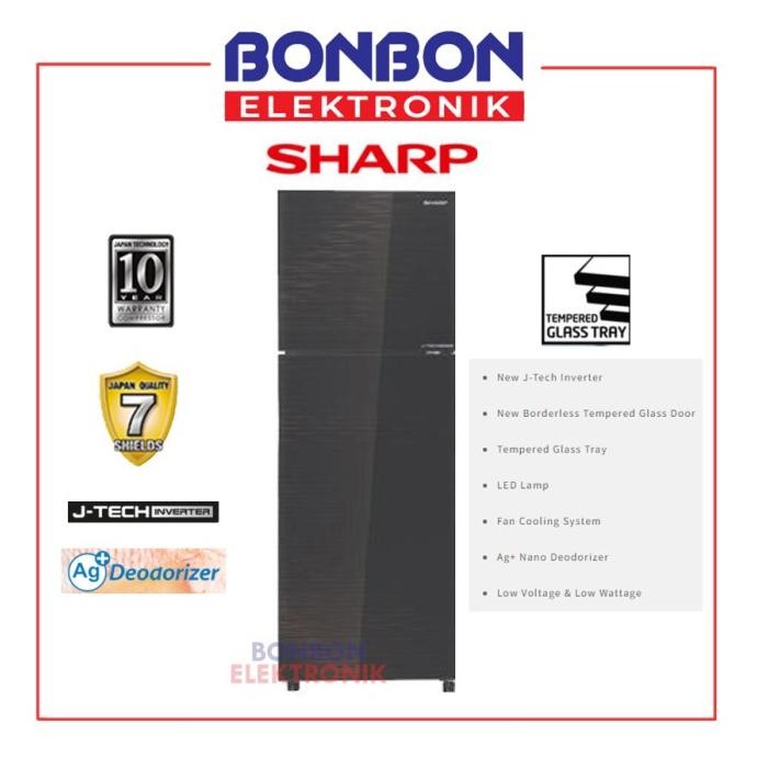 Grosir Sharp Kulkas 2 Pintu Sj-326Xi-Mk / Sj 326 Ximk / Sj326Ximk