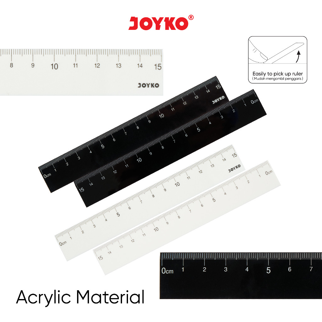 

Joyko Ruler 15cm ACRYLIC / Penggaris 15cm Joyko Akrilik Anak RL-302 RAJA BIG BOX