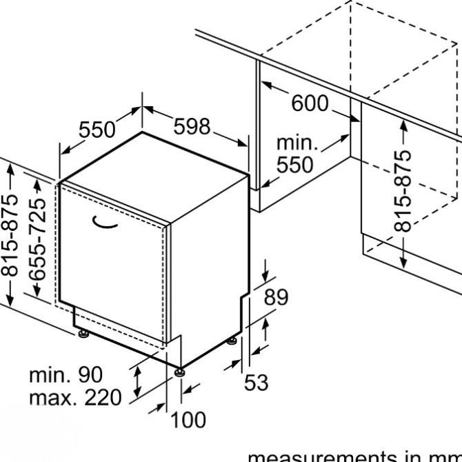 Grosir Bosch Dishwasher Fully-Integrated / Mesin Cuci Piring Smv25Bx03R