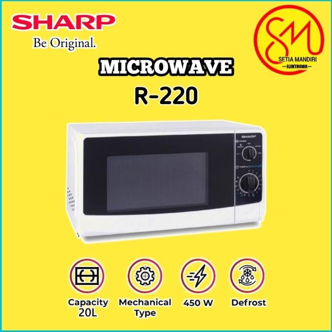Murah Microwave Sharp R 220 Sharp Microwave Oven Low Watt 20 L R220-Mawh