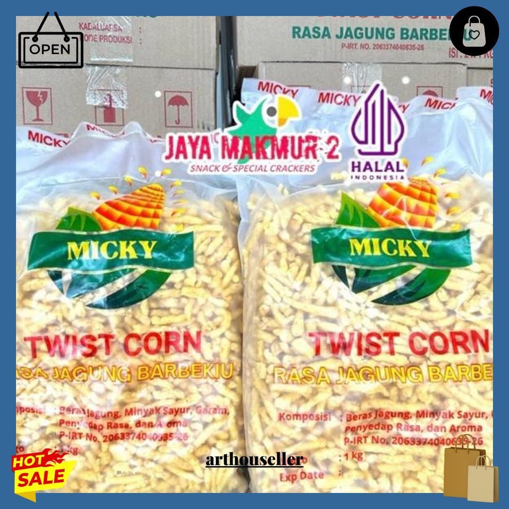 

1Kg Twist Corn Jagung Bakar Original Tes Terlaris