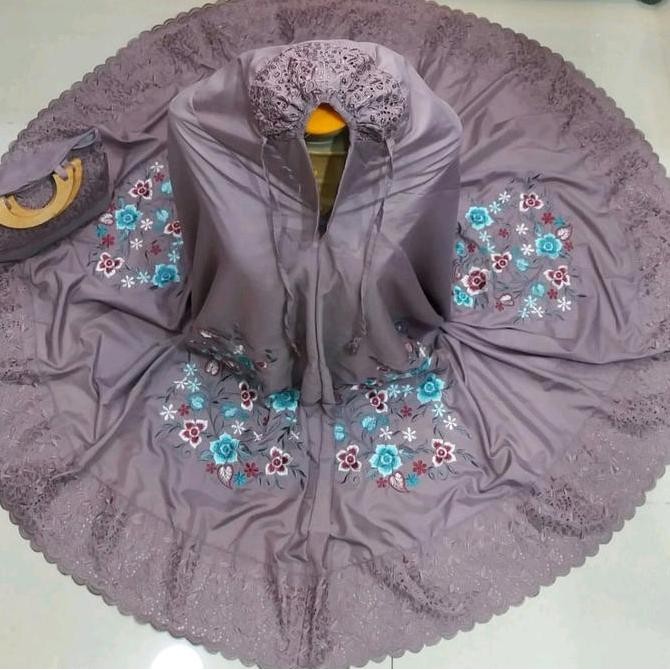 Miliki Mukena Bordir Suji Caia Versi Khadijah Handmade Bukittinggi Padang