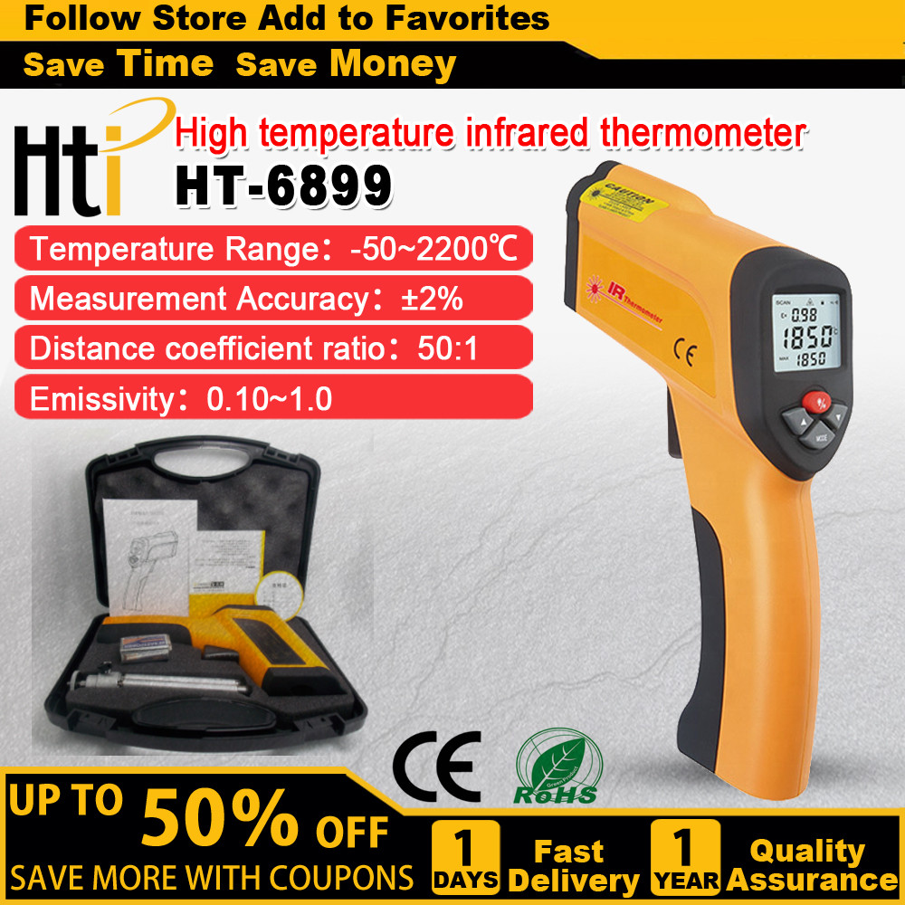 ARW HTI HT-6899 Non Contact Infrared Thermometer Industrial -50 ~2200 Celsius Degree Range High Temp