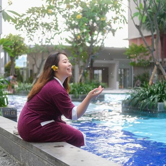 HANDUK KIMONO DEWASA JUMBO POLOS / 65-77KG / BAJU HANDUK / JUBAH MANDI WANITA