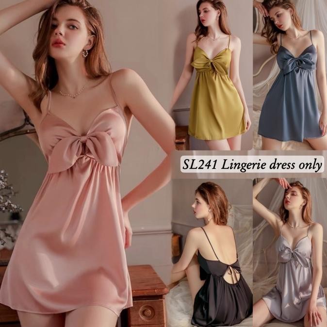 

Sexy Lingerie Dress Satin Baju Tidur Sexy Lingerie Wanita 241 Original