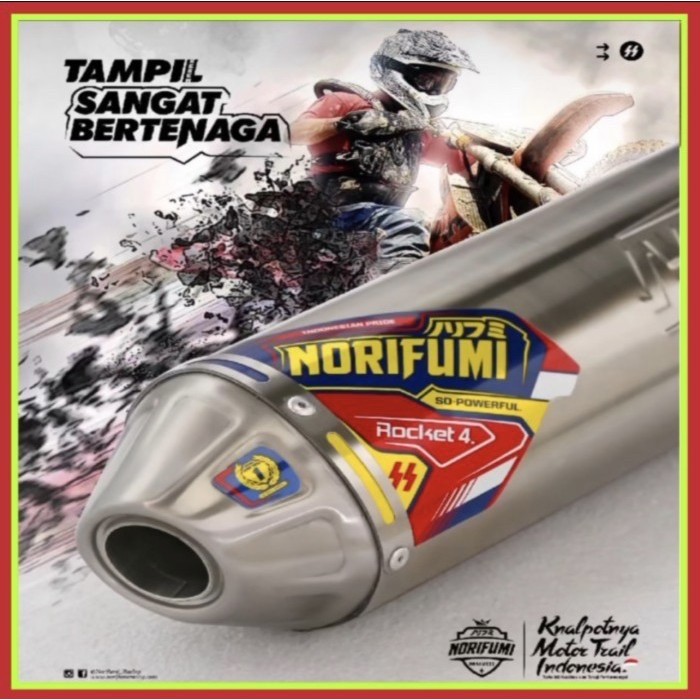 Knalpot Norifumi Rocket 4 Standar Klx Crf 150L Wr 155 Original 100%