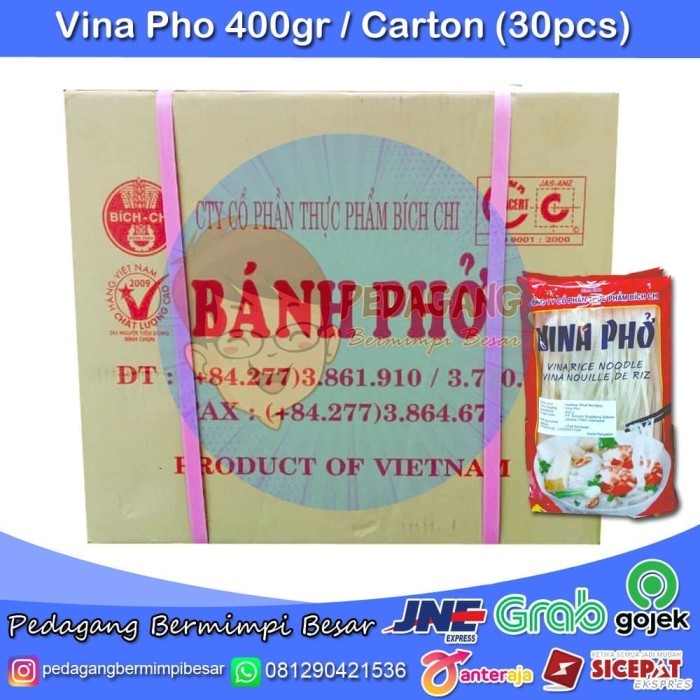 

PROMO MIE / PASTA / Vina Pho Rice Noodle Carton isi 30pcs Kwetiau Vietnam Mie Beras NON COD