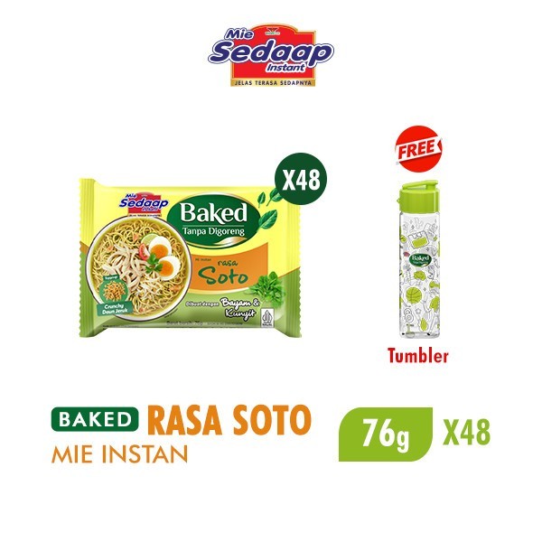

PROMO MIE / PASTA / Sedaap Baked Mie Instan Soto 76 gr x 48 pcs NON COD
