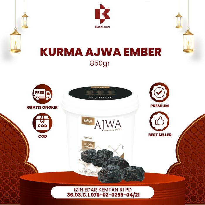 

Ku'rma Ajwa Kemasan Ember 850 Gram Ku'rma Nabi Madinah Food Snack Cemilan Kering