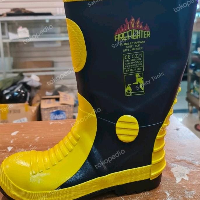 Sepatu Pemadam HAIDAR Firefighter Boots NOT HARVIK Terlaris