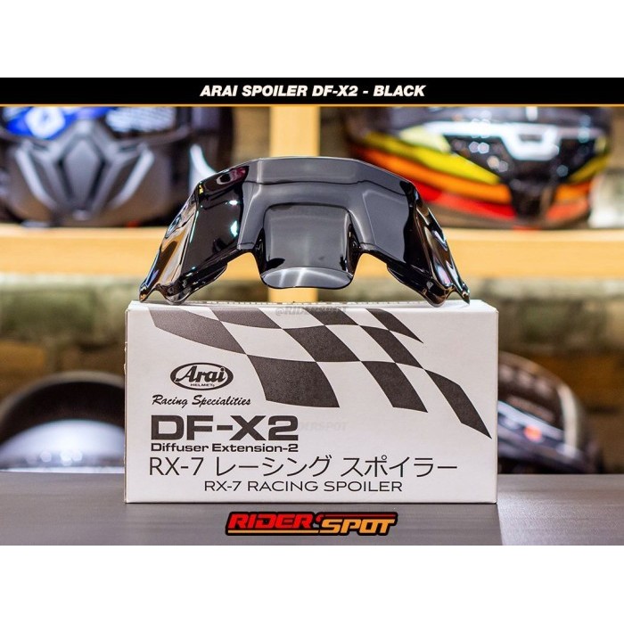 Aksesoris Spoiler Helm Arai RX-7X Arai Helmet Wing Black