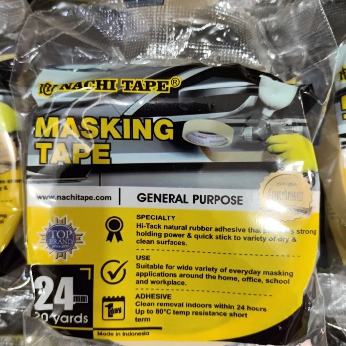 

MASKING TAPE/LAKBAN KERTAS NACHI 1INCH 24MM X 18MTR(MIN 1DUS = 96ROLL)