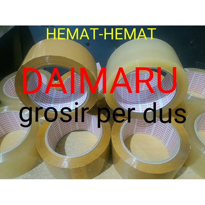 

LAKBAN DAIMARU BENING & COKELAT HARGA PABRIK KHUSUS GOJEK